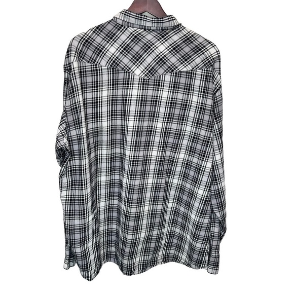 WindRiver Black & Grey Plaid Button Down Shirt Size 2X - Picture 4 of 8